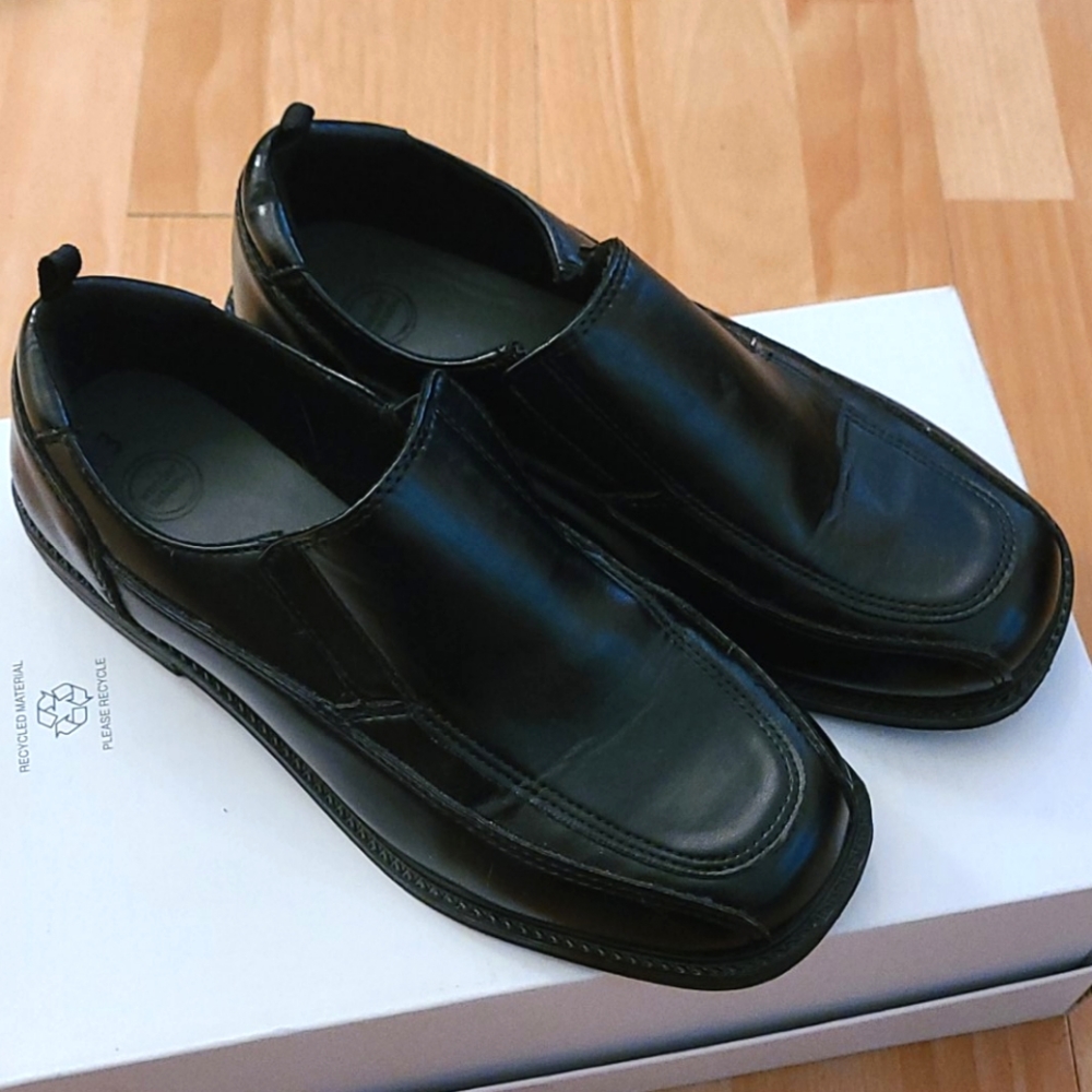 Big boys black dress shoes